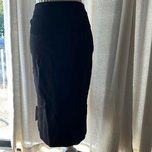 Mm Lafleur black jardigan knit fold over skirt NWT